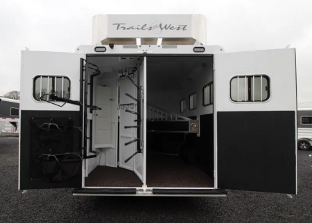 Used 2019 Trails West Sierra 11x15 w/ Slide out 3 Horse Trailer