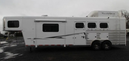 Used 2019 Trails West Sierra 11x15 w/ Slide out 3 Horse Trailer