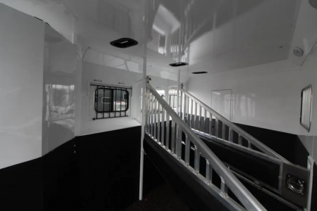 Used 2019 Trails West Sierra 11x15 w/ Slide out 3 Horse Trailer