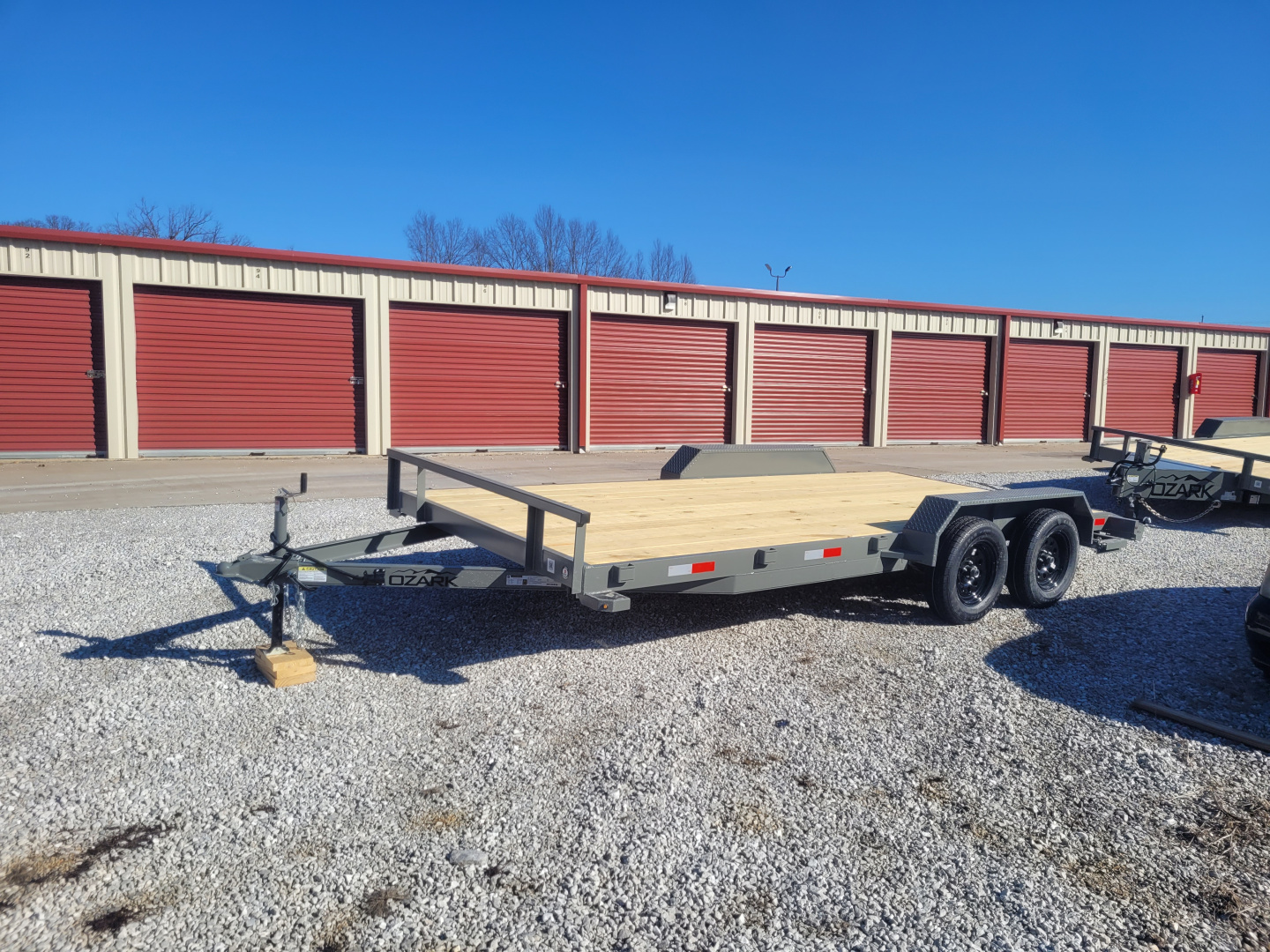 New 2026 Ozark 82x18 TA, 2' dovetail with 4' slide in ramps, 3.5k axles Car Hauler