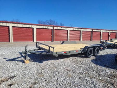 New 2026 Ozark 82x18 TA, 2' dovetail with 4' slide in ramps, 35k axles Car Hauler