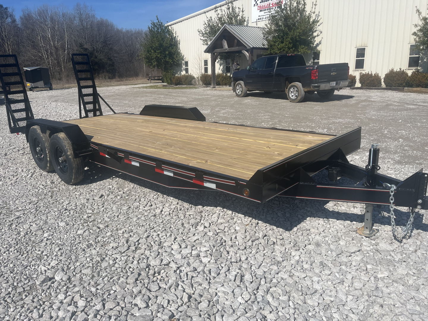 New 2026 Trailblazer 84X24 EQUIPMENT TRAILER 14K W/STAND UP RAMPS