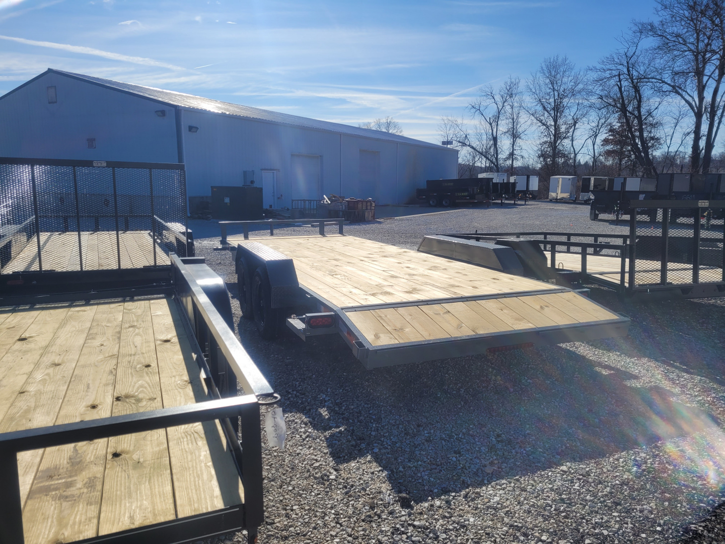 New 2026 Ozark 82x20 TA, 2' dovetail with 4' slide in ramps, 3.5k axles Car Hauler
