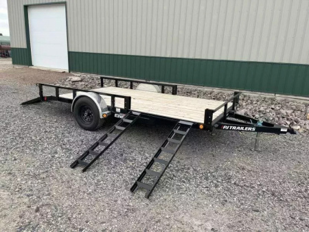 New 2026 14'x83" PJ Channel Utility Trailer - 5200lb Idler