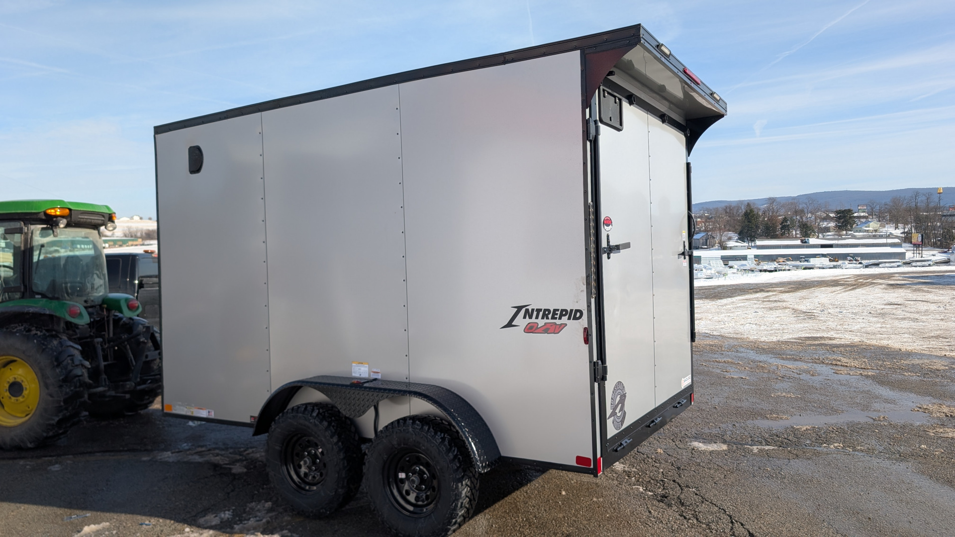 New 2026 Homesteader 7x12 Intrepid "OVERLAND" V-Nose Cargo Trailer w/ Ramp Door