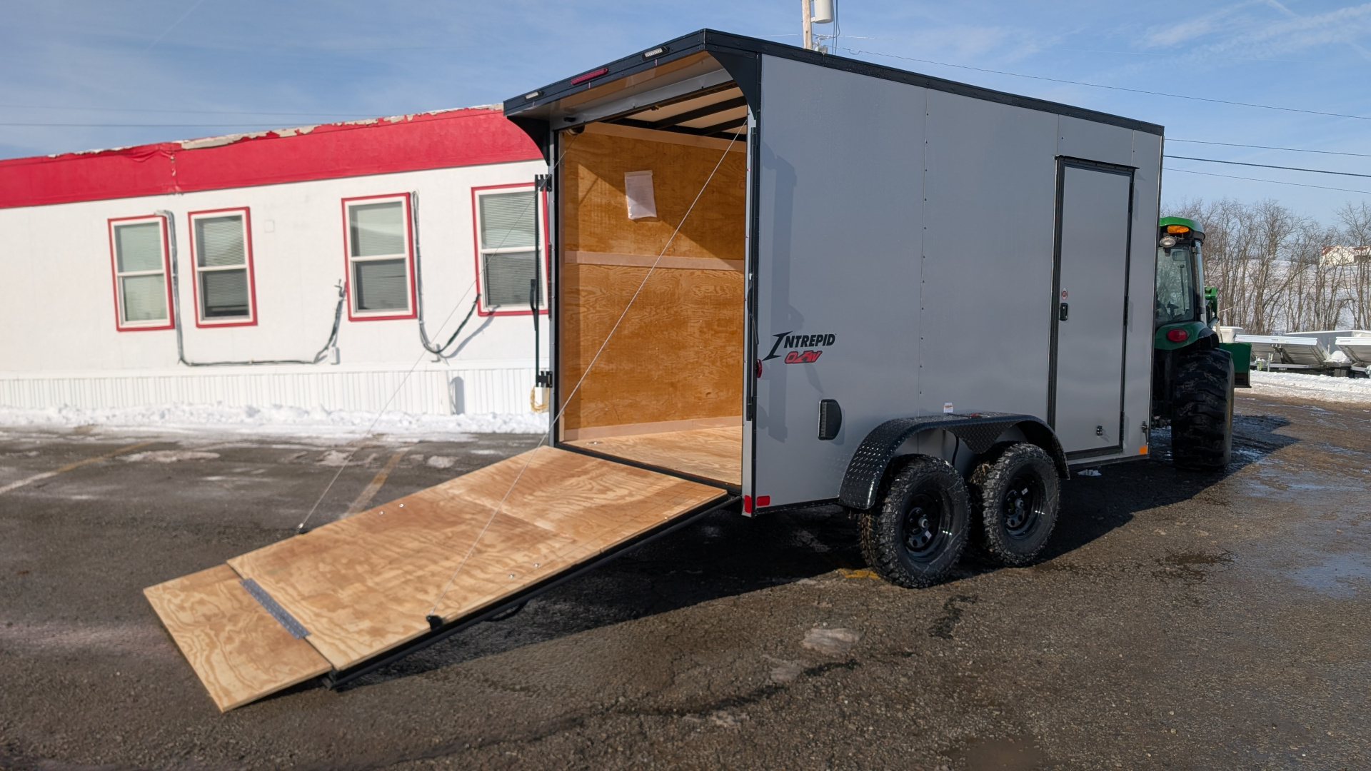 New 2026 Homesteader 7x12 Intrepid "OVERLAND" V-Nose Cargo Trailer w/ Ramp Door