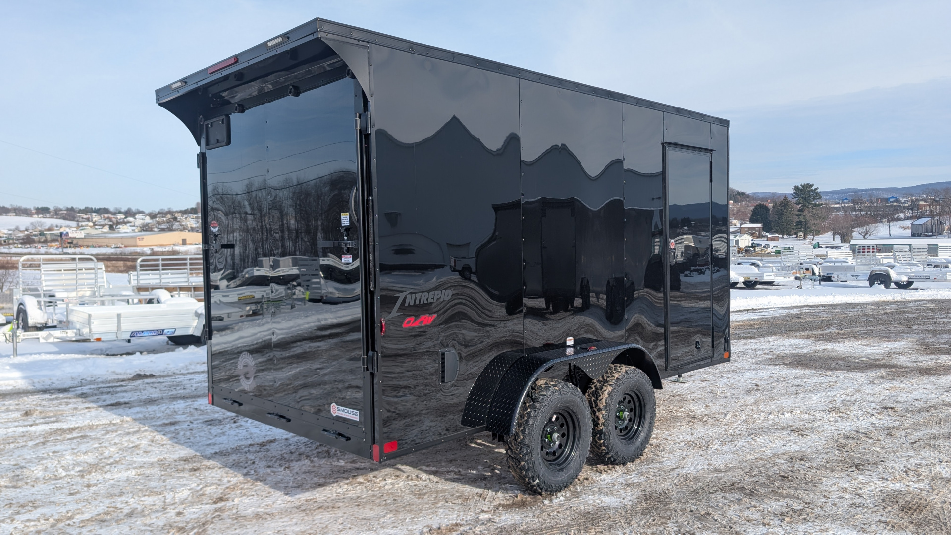 New 2026 Homesteader 7x14 Intrepid "OVERLAND" V-Nose Cargo Trailer w/ Ramp Door