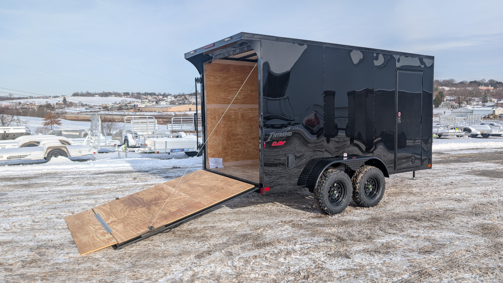New 2026 Homesteader 7x14 Intrepid "OVERLAND" V-Nose Cargo Trailer w/ Ramp Door