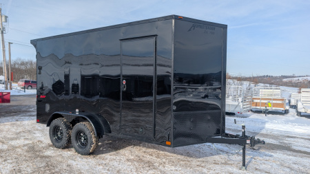 New 2026 Homesteader 7x14 Intrepid "OVERLAND" V-Nose Cargo Trailer w/ Ramp Door