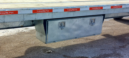 New 102X22+10' HYDRAULIC BEAVERTAIL DECKOVER GALVANIZED 12K AXLES HYDRAULIC JACKS TRIUMPH