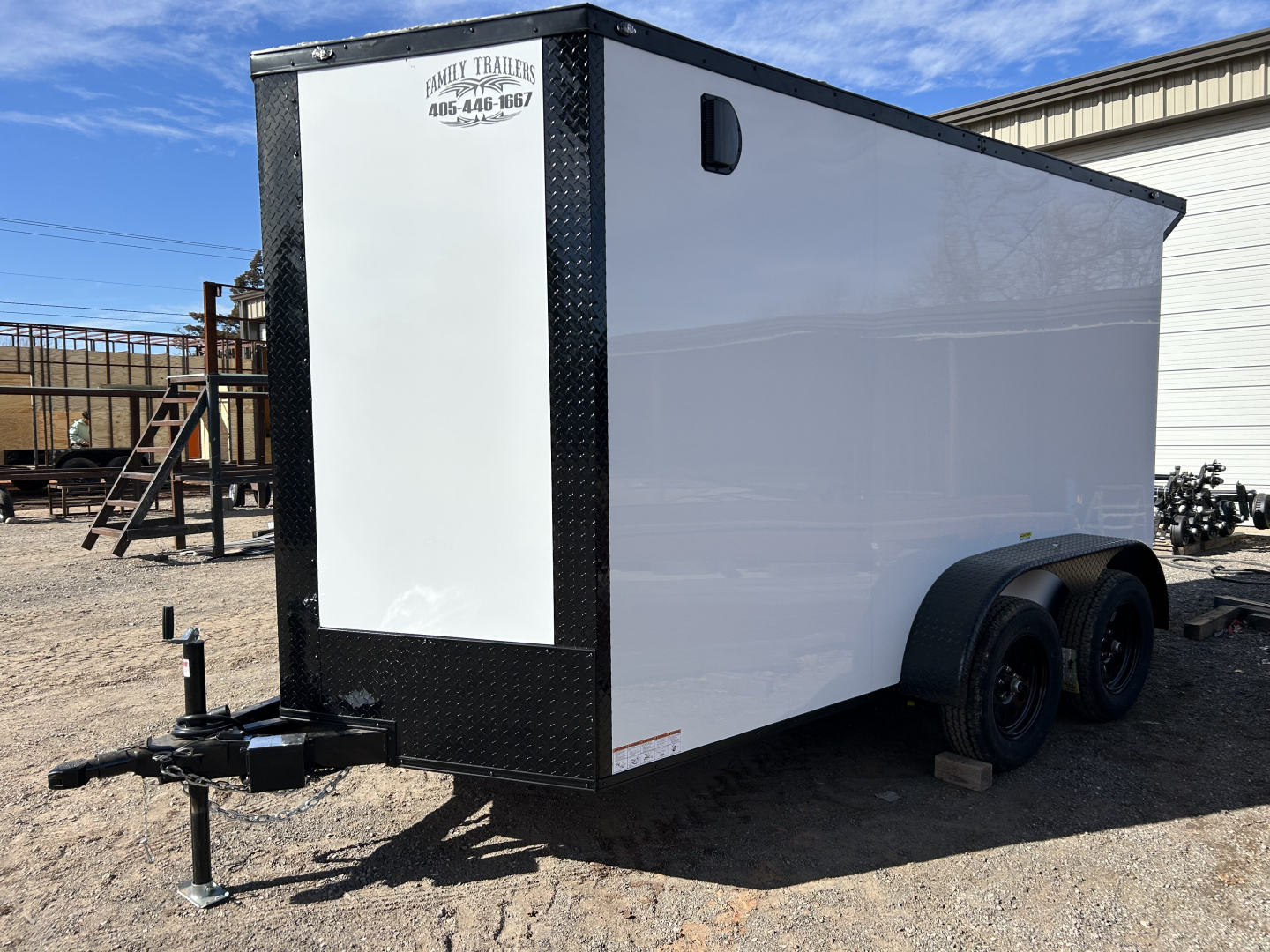 New 2026 Family Trailer 6x12 Tandem Axles Cargo / Enclosed Trailer-Screwless Exterior-Blackout Pkg-Rear Spoiler