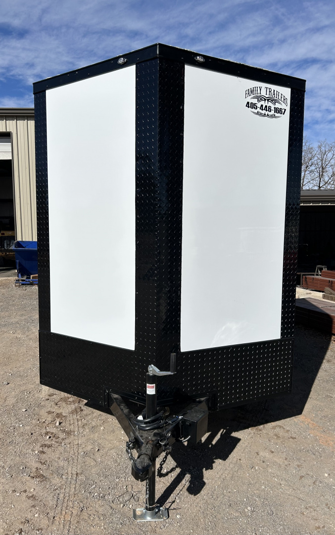 New 2026 Family Trailer 6x12 Tandem Axles Cargo / Enclosed Trailer-Screwless Exterior-Blackout Pkg-Rear Spoiler