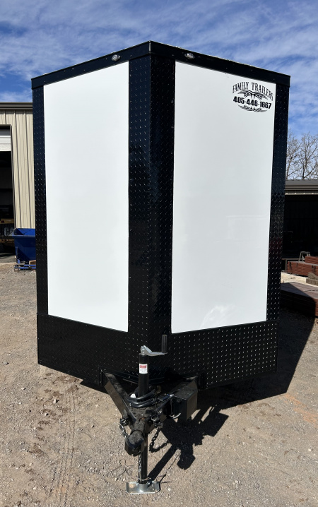 New 2026 Family Trailer 6x12 Tandem Axles Cargo / Enclosed Trailer-Screwless Exterior-Blackout Pkg-Rear Spoiler