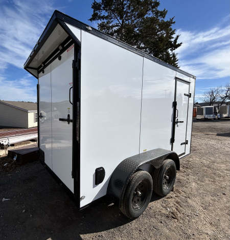New 2026 Family Trailer 6x12 Tandem Axles Cargo / Enclosed Trailer-Screwless Exterior-Blackout Pkg-Rear Spoiler