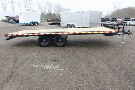 New 2026 Sure-Trac 8.5' x 20' Low Profile Deckover Flatbed Trailer With Steel Ramps - 9900# GVW
