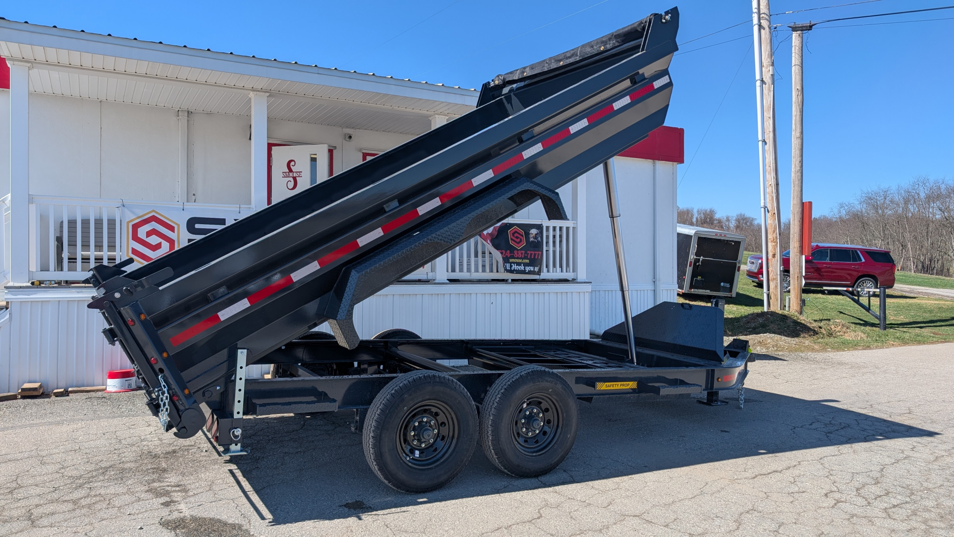 New 2026 Belmont 6'10" x 14 HD DLX Lo Pro Hydraulic Equipment Dump w/ 3 Way Gate