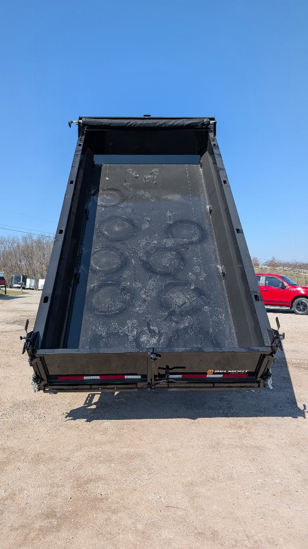 New 2026 Belmont 6'10" x 16 HD DLX Lo Pro Hydraulic Equipment Dump w/ 3 Way Gate (10K Axles!!!)