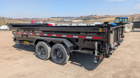 New 2026 Belmont 6'10" x 16 HD DLX Lo Pro Hydraulic Equipment Dump w/ 3 Way Gate (10K Axles!!!)