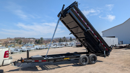 New 2026 Belmont 6'10" x 16 HD DLX Lo Pro Hydraulic Equipment Dump w/ 3 Way Gate (10K Axles!!!)