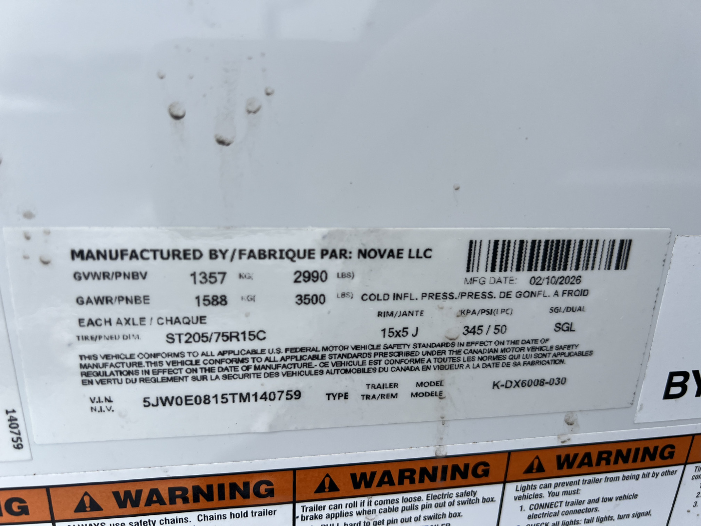 New 2026 Look Trailers 5X8 3K ST-DLX RAMP DOOR Cargo / Enclosed Trailer