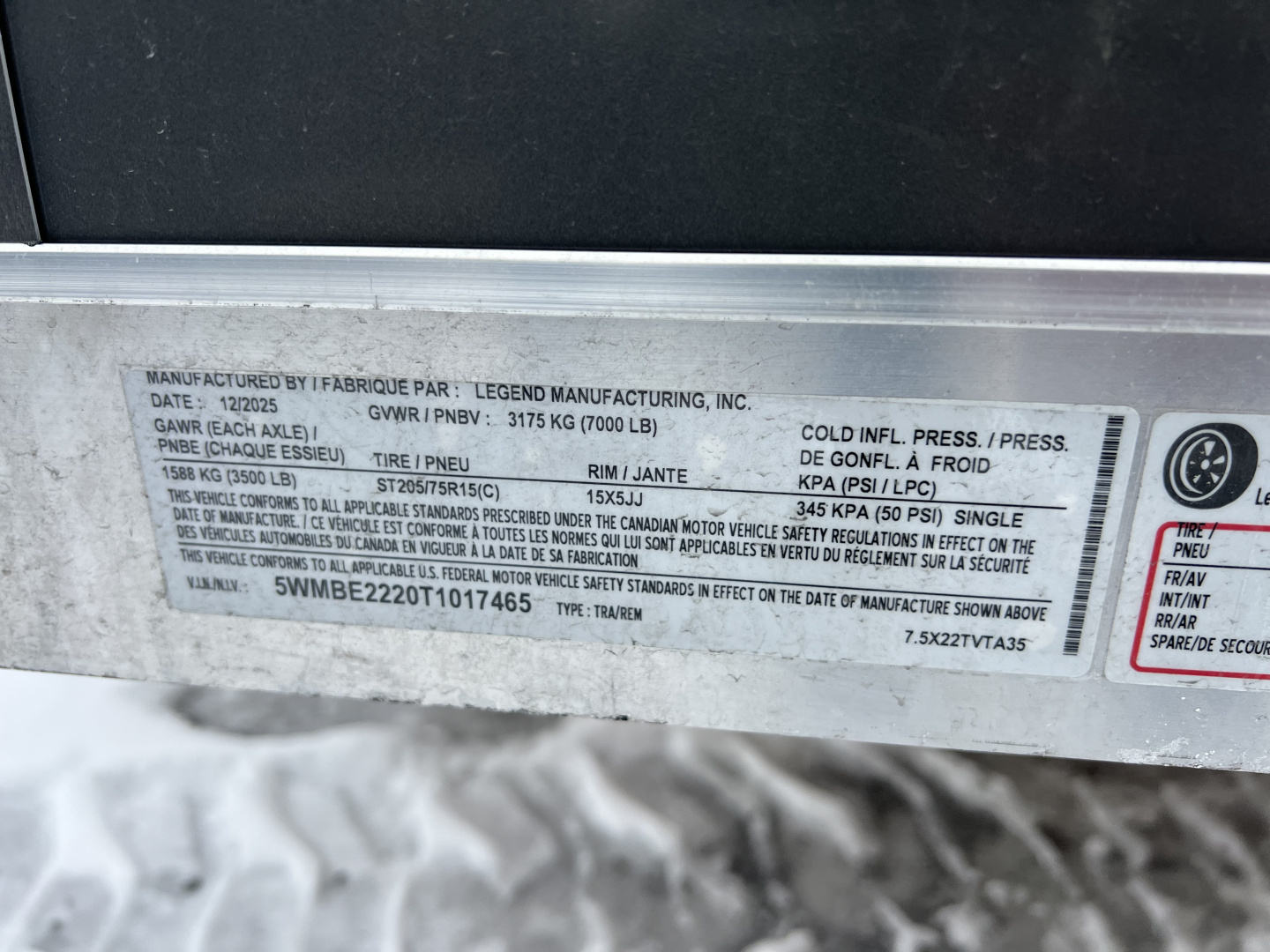 New 2026 Legend Trailers 7.5x20 Thunder Series Cargo / Enclosed Trailer