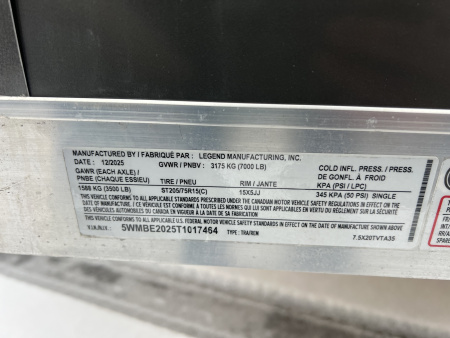 New 2026 Legend Trailers 7.5x20 Thunder Series Cargo / Enclosed Trailer