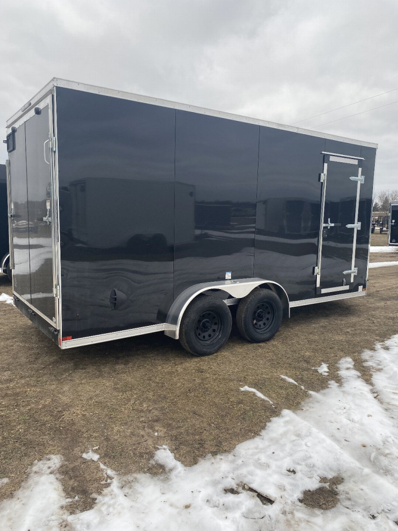 New 2026 US Cargo 7X16 BLACK W/RAMP 7FT INTERIOR Cargo / Enclosed Trailer