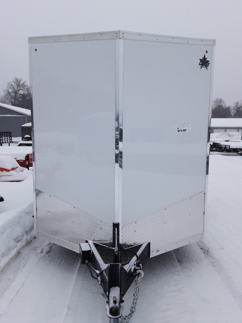 New 2026 US Cargo 7X14 WHITE 7K BARN DOOR 7' Cargo / Enclosed Trailer