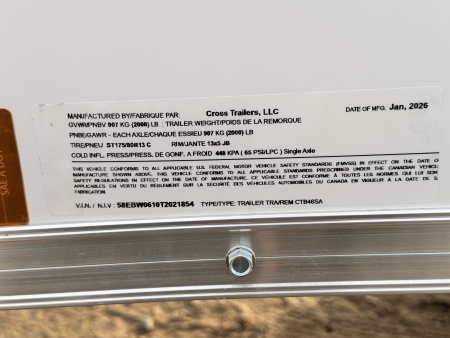 New 2026 Cross Trailers 4-6-1V enclosed