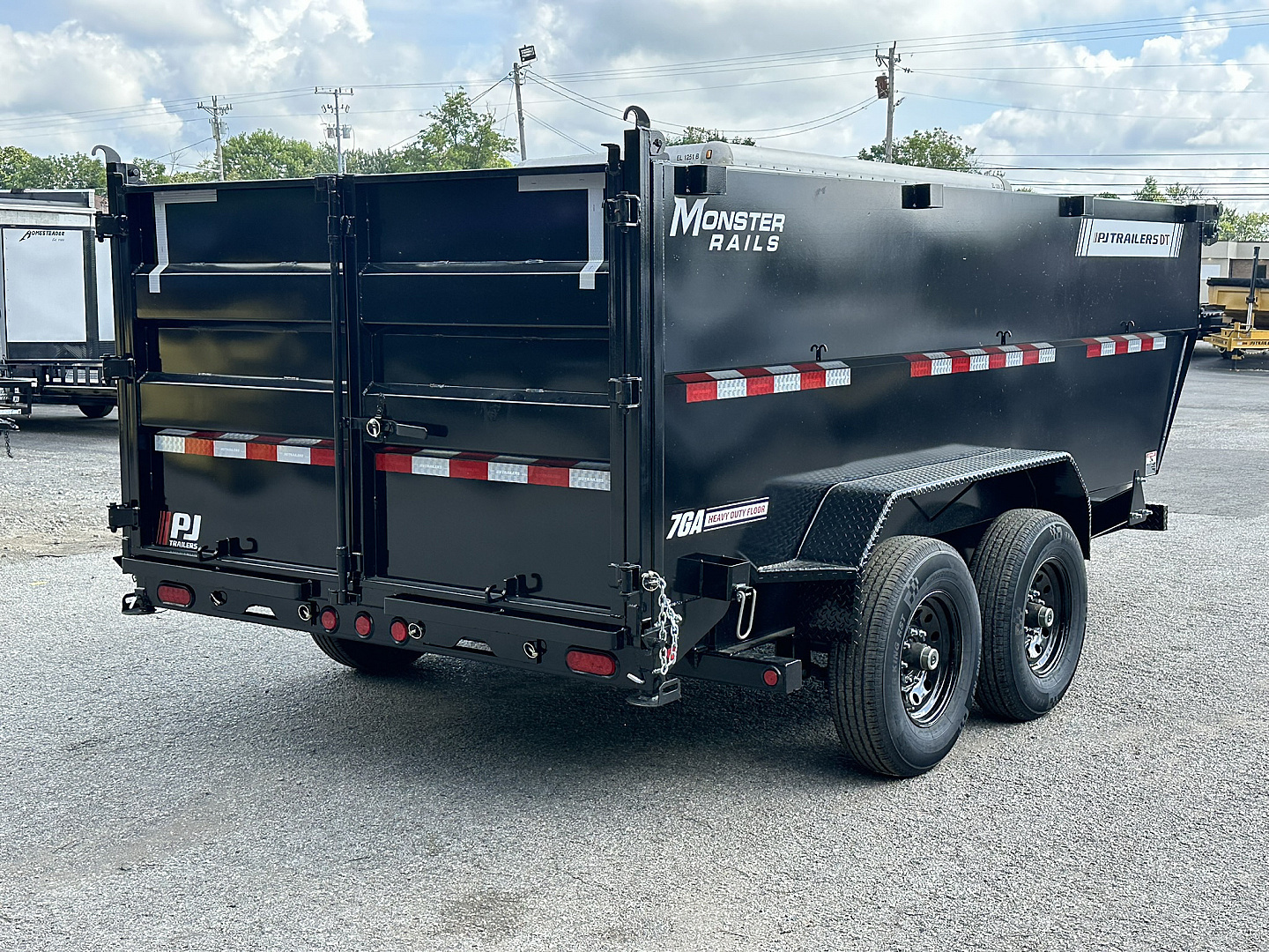 New 2026 PJ Trailers 83" x 14' Low-Pro High Side Telescopic (DT1) 15.4K GVWR Dump Trailer