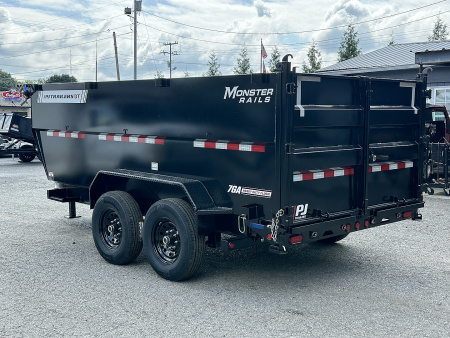 New 2026 PJ Trailers 83" x 14' Low-Pro High Side Telescopic (DT1) 15.4K GVWR Dump Trailer