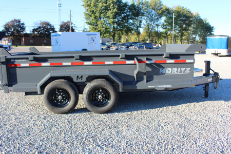 New 2026 Moritz 6' 10" x 14' Heavy Commercial DLH Series Dump Trailer - 14000# GVW