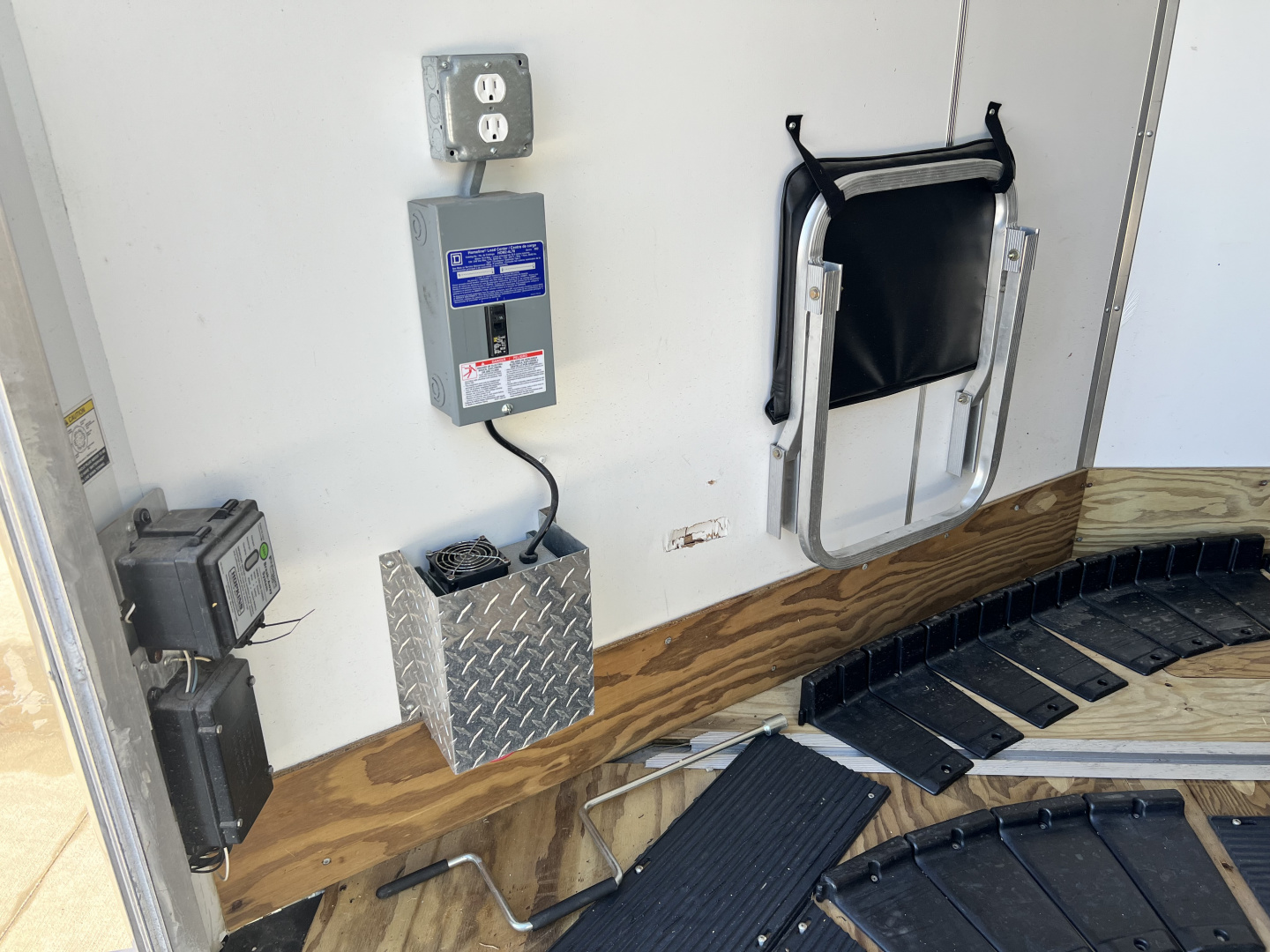 Used 2016 Triton 7x27 Aluminum Drive Out Front Enclosed Rear Ramp Snowmobile Cargo Trailer