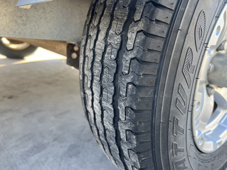 Used 2016 Triton 7x27 Aluminum Drive Out Front Enclosed Rear Ramp Snowmobile Cargo Trailer