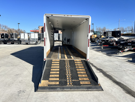 Used 2016 Triton 7x27 Aluminum Drive Out Front Enclosed Rear Ramp Snowmobile Cargo Trailer