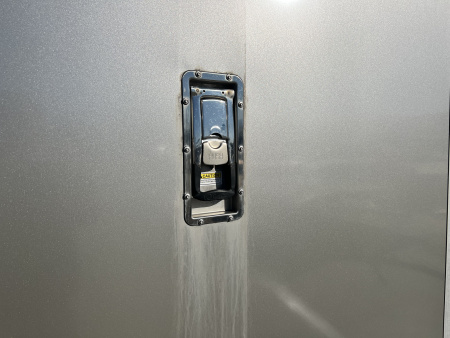 Used 2016 Triton 7x27 Aluminum Drive Out Front Enclosed Rear Ramp Snowmobile Cargo Trailer