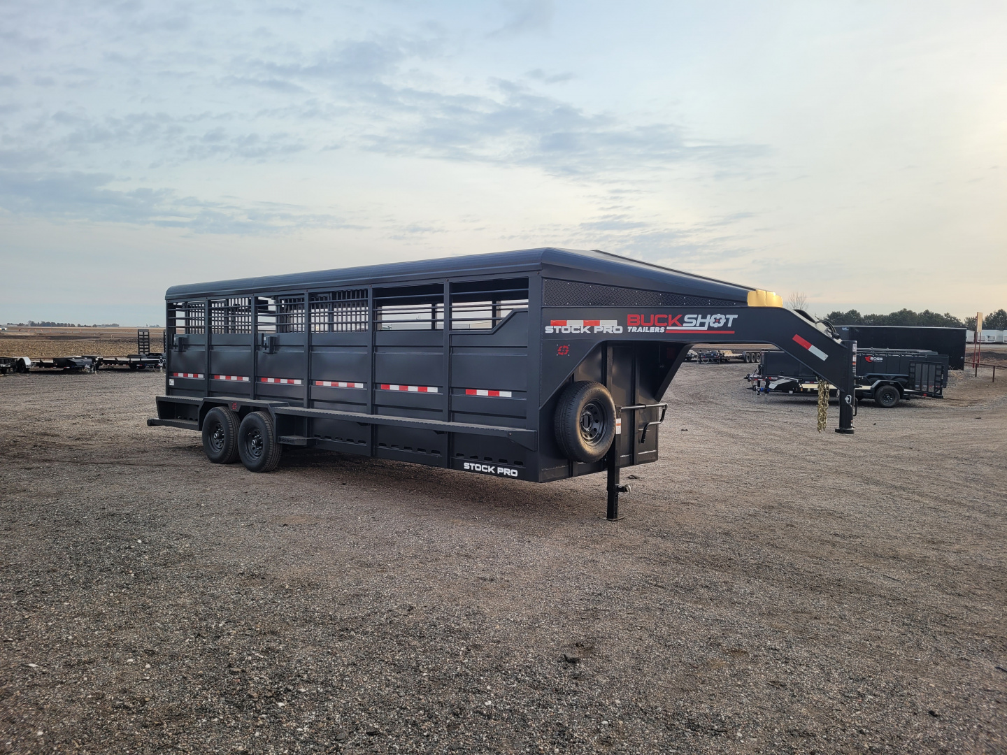New 2026 Buckshot 6'8"x24' Gooseneck Stock Trailer
