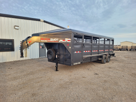 New 2026 Buckshot 6'8"x24' Gooseneck Stock Trailer
