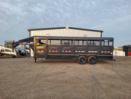New 2026 Buckshot 6'8 x24' Gooseneck Stock Trailer