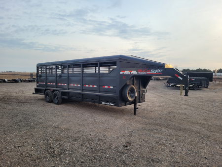 New 2026 Buckshot 6'8"x24' Gooseneck Stock Trailer
