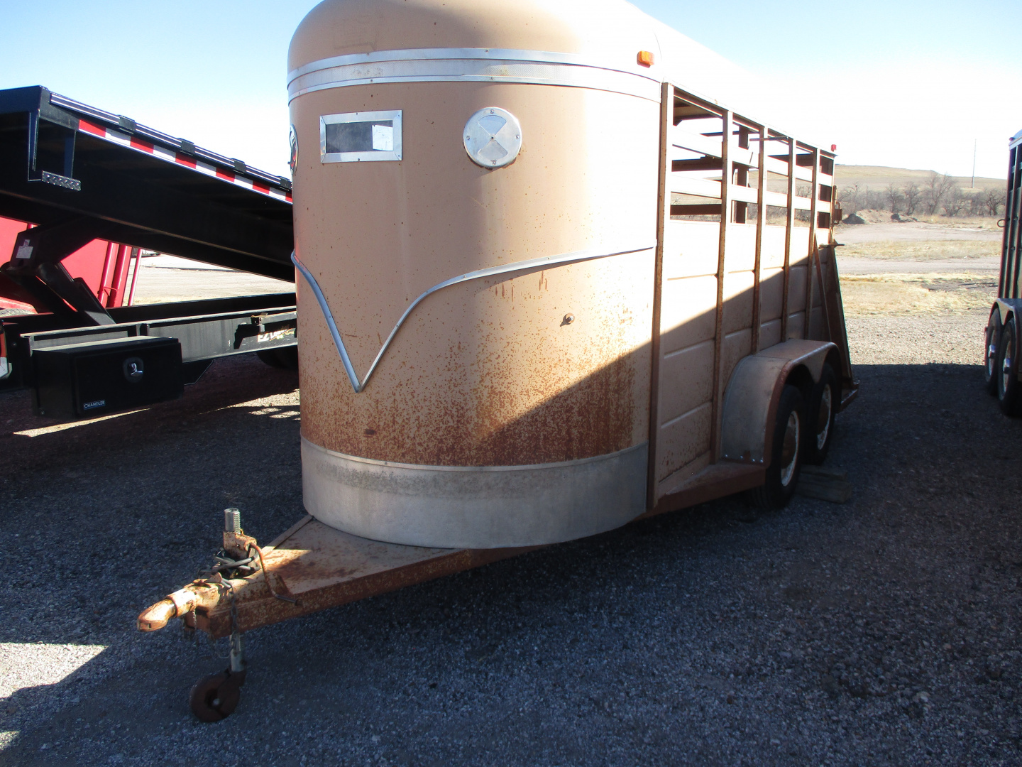 Used 1990 S&S Manufacturing Stock Stock / Stock Combo Trailer 6 X 14