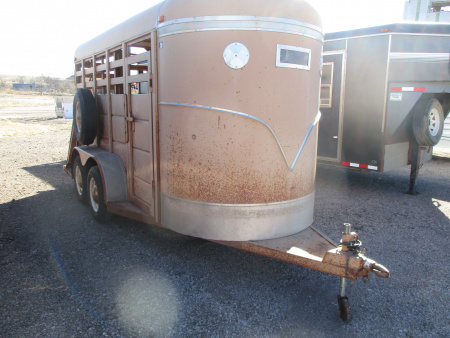 Used 1990 S&S Manufacturing Stock Stock / Stock Combo Trailer 6 X 14