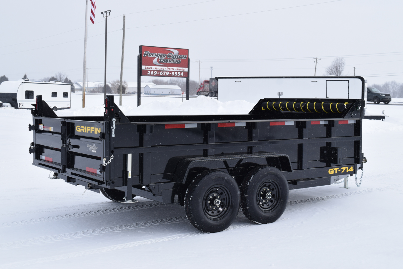 New GRIFFIN 7x14 14K DUMP TRAILER w/ TELESCOPING CYLINDER