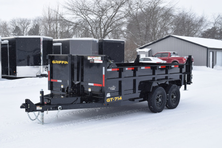 New GRIFFIN 7x14 14K DUMP TRAILER w/ TELESCOPING CYLINDER