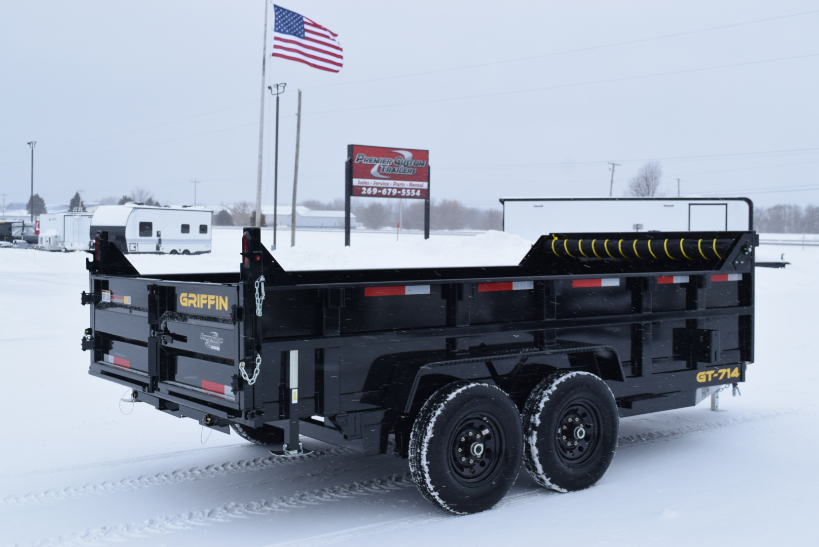 New GRIFFIN 7x14 14K DUMP TRAILER w/ TELESCOPING CYLINDER