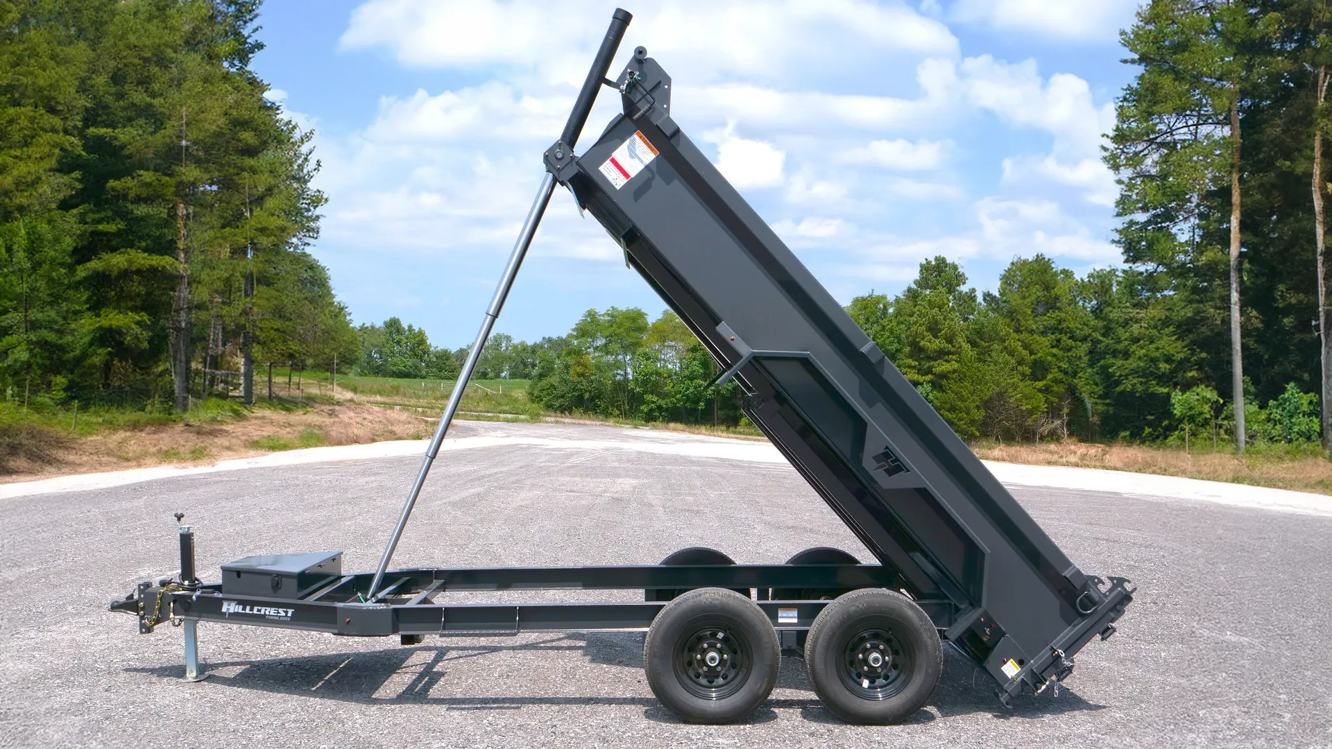 New 2026 Hillcrest Deep Charcoal 6'x12' 10k Standard Dump Trailer