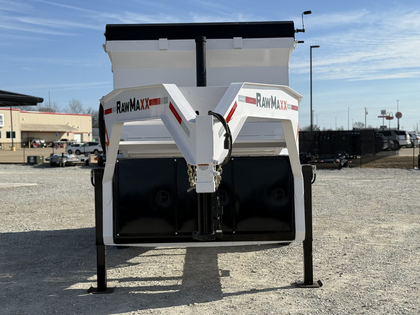 New 2026 RawMaxx LPX TELESCOPIC 83X14X44 HIGH SIDE W/HYDRAULIC JACKS 16K GVWR GOOSENECK Dump Trailer