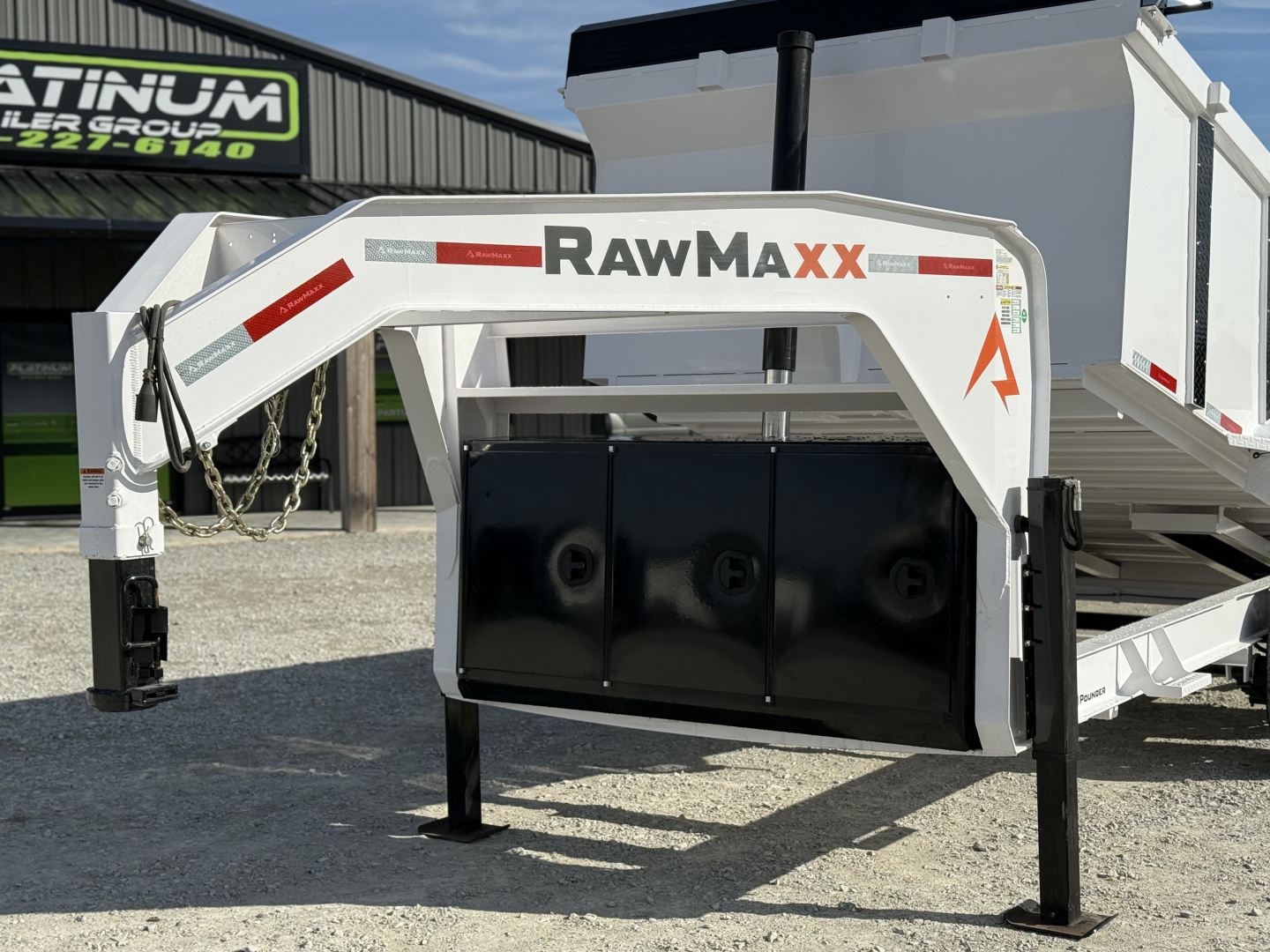 New 2026 RawMaxx LPX TELESCOPIC 83X14X44 HIGH SIDE W/HYDRAULIC JACKS 16K GVWR GOOSENECK Dump Trailer