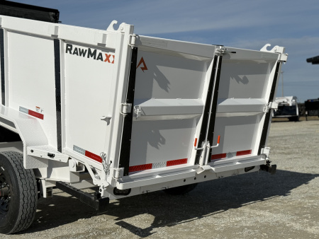 New 2026 RawMaxx LPX TELESCOPIC 83X14X44 HIGH SIDE W/HYDRAULIC JACKS 16K GVWR GOOSENECK Dump Trailer