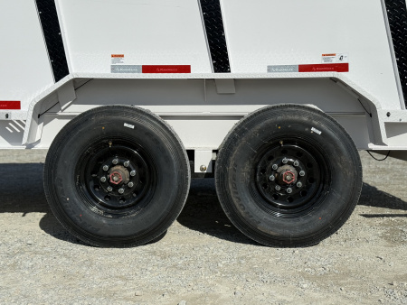 New 2026 RawMaxx LPX TELESCOPIC 83X14X44 HIGH SIDE W/HYDRAULIC JACKS 16K GVWR GOOSENECK Dump Trailer
